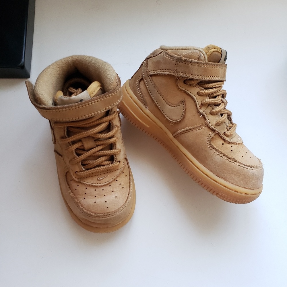 Boys wheat colored nike air force